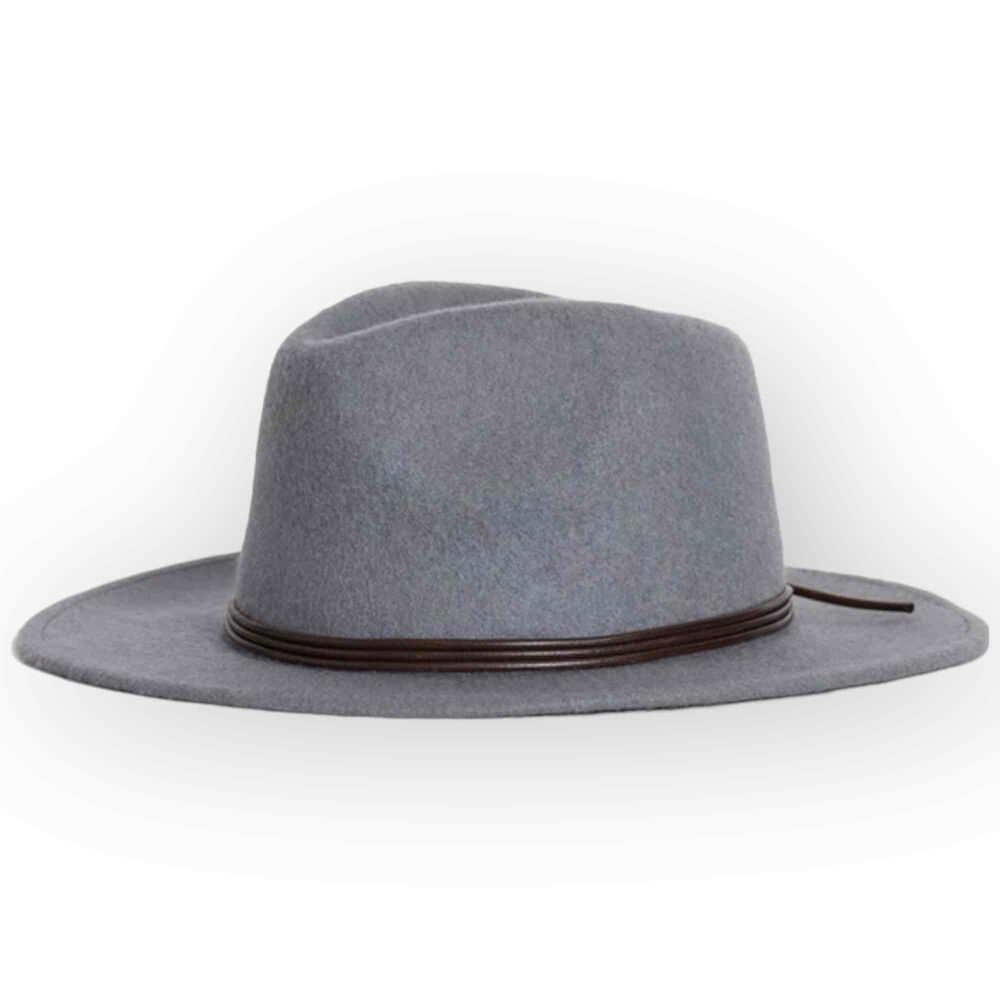 Brixton Mesa Wool Fedora Hat Light Gray Unisex O/S NWT